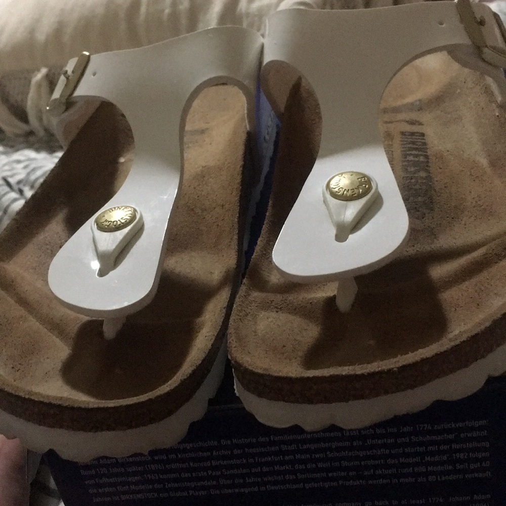 Birkenstock gizeh size 37 like new white fit 7